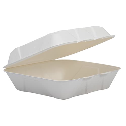 Dart HC9FBR1 ProPlanet 9" x 9" x 2" Sugarcane / Bagasse Compostable PFAS-Free Take-Out Container - Image 1