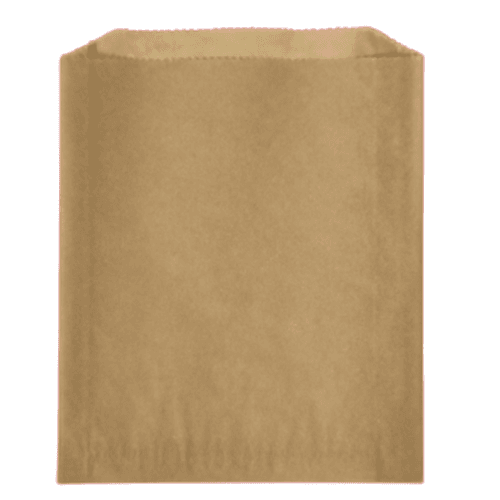 8" x 6.5" x 1" Grease Resistant Kraft Bakery Bag - Image 1