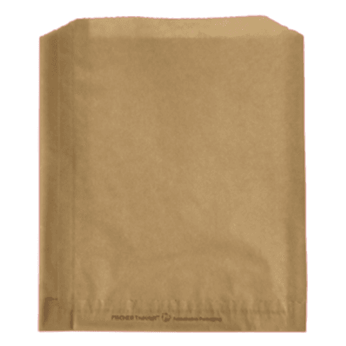 8" x 6.5" x 1" Grease Resistant Kraft Bakery Bag