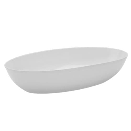 Fineline OB4532.WH Platter Pleasers 32 oz. White Polystyrene Luau Bowl - Image 1