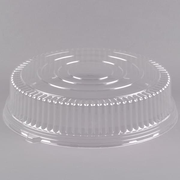 Fineline 18.75" x 18.75" x 11" Round PETE Catering Tray Dome Lid - Image 1