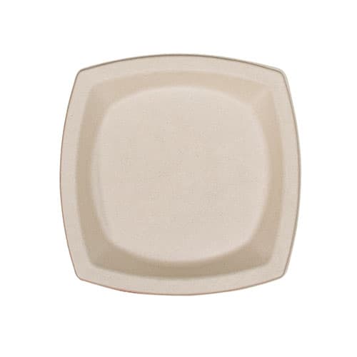 Dart 8PSC1PF 8.25" Square PFAS-Free Compostable Sugarcane Plate - Image 1