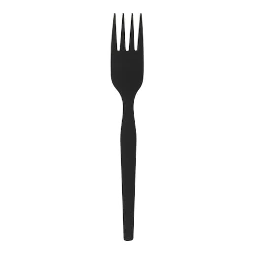 Dixie Ultra® Smartstock® Series-O Medium Weight Black Polystyrene Plastic Fork Refill - Image 1