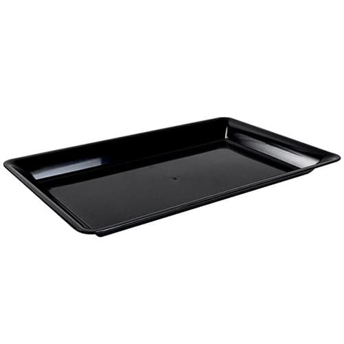 Fineline RC572PP.BK ReForm 10" x 14" Black Polypropylene Rectangular Tray - Image 1