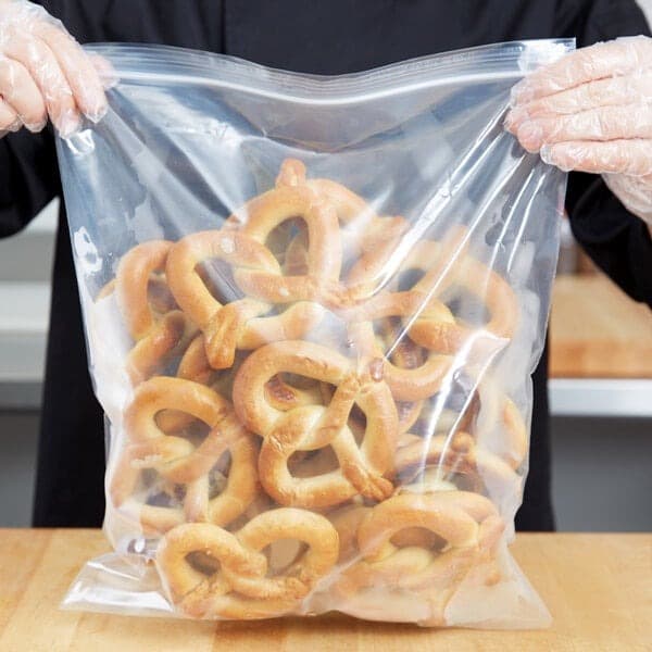 Elkay 13" x 15" 4 mil Single Track Zipper Bag -- 2 Gallon Freezer Size, - Image 1
