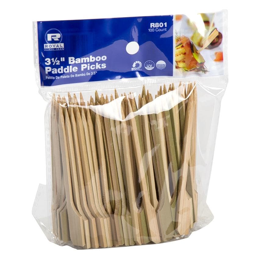 AmerCare Royal 3.5" Eco-Friendly Bamboo Paddle Pick