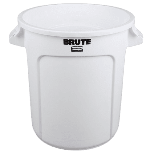 Rubbermaid FG261000WHT BRUTE 10 Gallon White Round Trash Can