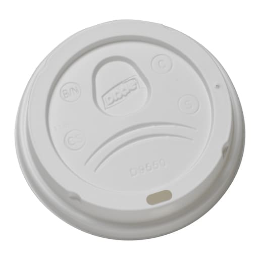Dixie® X-Large White Dome Plastic Hot Cup Lids - Image 1