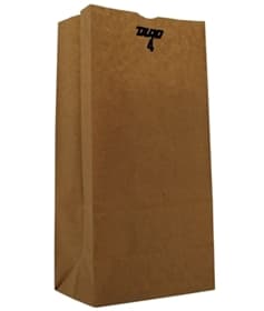 5" x 3 1/8" x 9 3/4" Kraft Paper Bag - Image 1