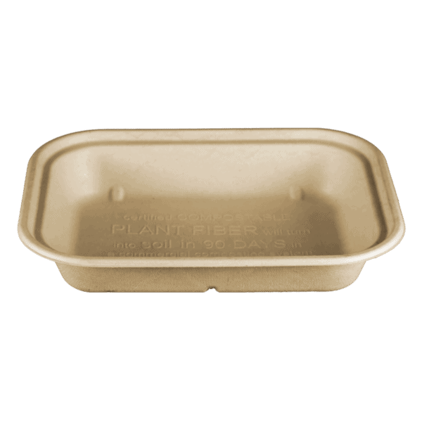 compostable fiber food container