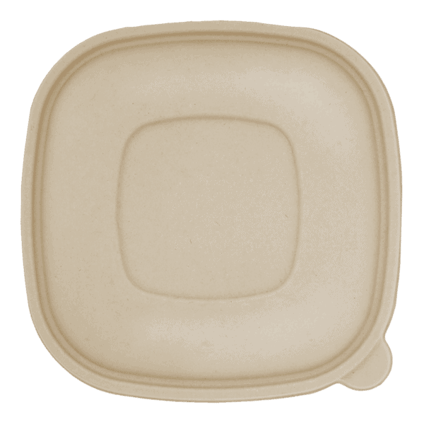 flat fiber lid for square bowls
