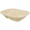24 oz Fiber Food Container, 2-Compartment (400/case)