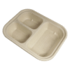 29 oz Fiber Food Container, 3-Compartment (400/case)