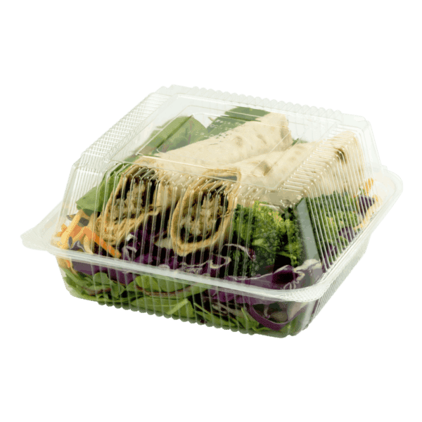 7x7x3 clear clamshell compostable