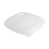 Clear Flat Lid - fits 16 oz Square Fiber Bowl (150/case)