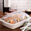 Dome PP lid for 9x6 containers clear 300 case