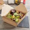 7-3/4x5-1/2x1-7/8 Kraft Folded Paper Take-Out Carton, 200 cs