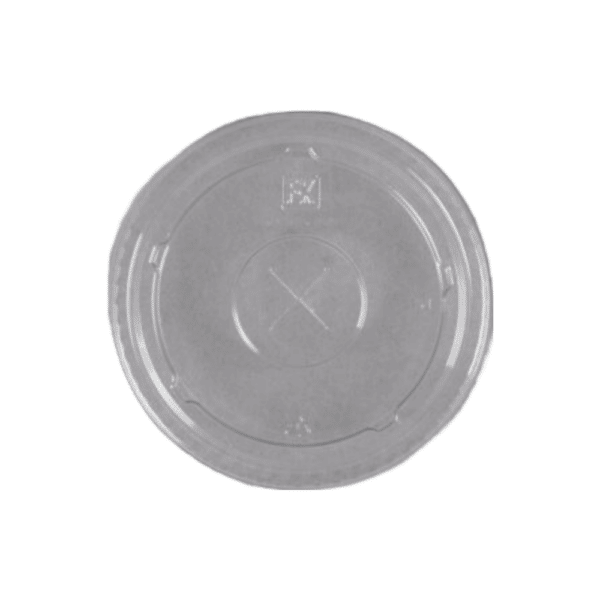 Clear Flat Lid with Straw Slot – fits 12-24 oz Cold Cups (1000/case)