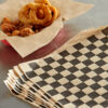 12x12" Grease Resistant Wrap and Liner, Natural Black Check (2000/case)