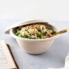 compostable fiber bowl and lid