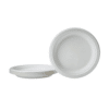 6" Round Fiber Plate, White, 1000 case