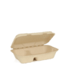 9" x 6" x 3" Fiber Clamshell, 2-Compartment (250/case)
