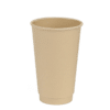 16 oz Double Wall Compostable Paper Hot Cup (500/case)
