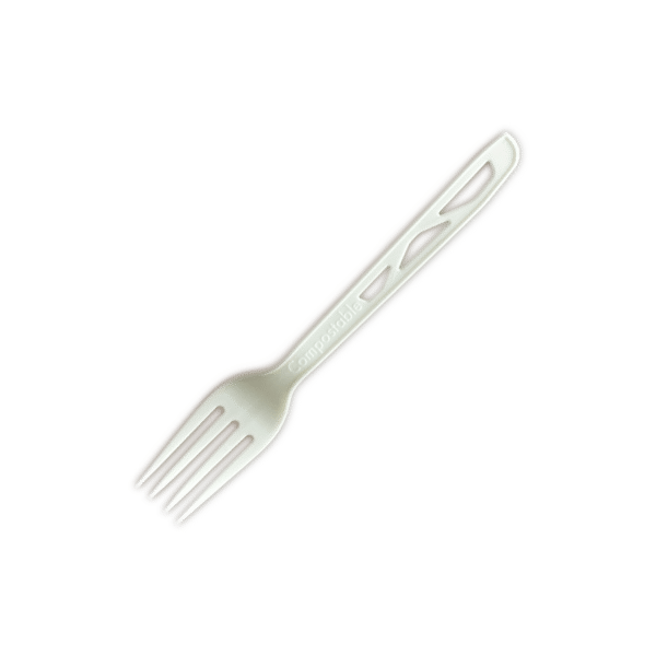 6.5" Medium Weight Compostable Fork, White (1000/case)