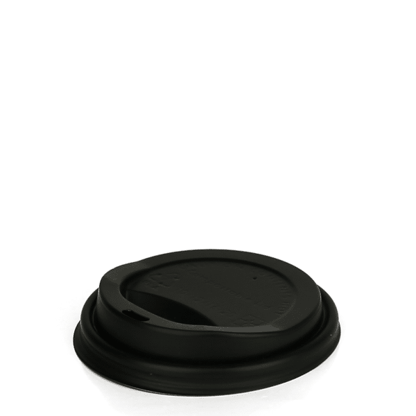 CPLA Sip Lid - fits 4 oz Paper Hot Cups, Black (1000/case)