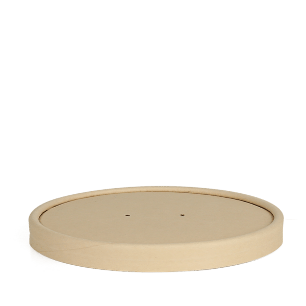 Paper Lid, PLA Lined - fits 26-40 oz Kraft Paper Salad Bowls (200/case)