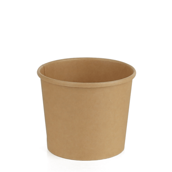 12 oz Squat Kraft Paper Soup Container, PE Lined (1000/case)