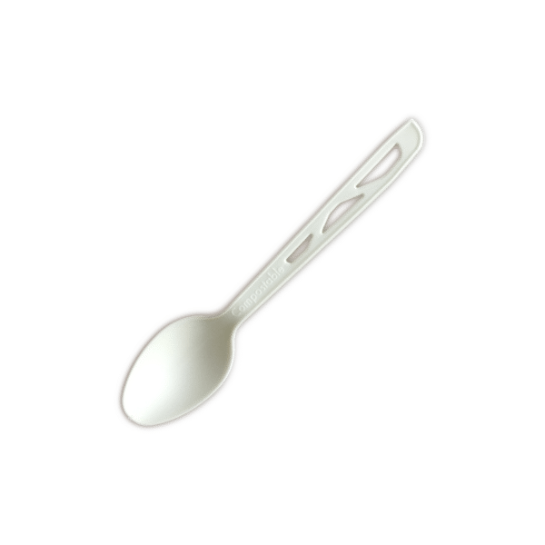 6.3" Heavy Duty Compostable Spoon, White (1000/case)