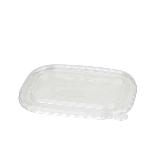 Clear PET lid - fits 24-30oz Square Fiber Salad Bowls (500/case)