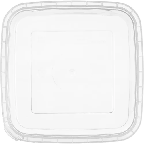 Elfe Plastik Clear Lid - fits 8-16 oz Square Containers <br>(500 units / case)